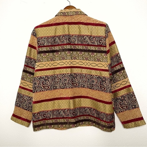 Alfred Dunner vintage tapestry multi pattern blazer jacket size 12 - Picture 7 of 12